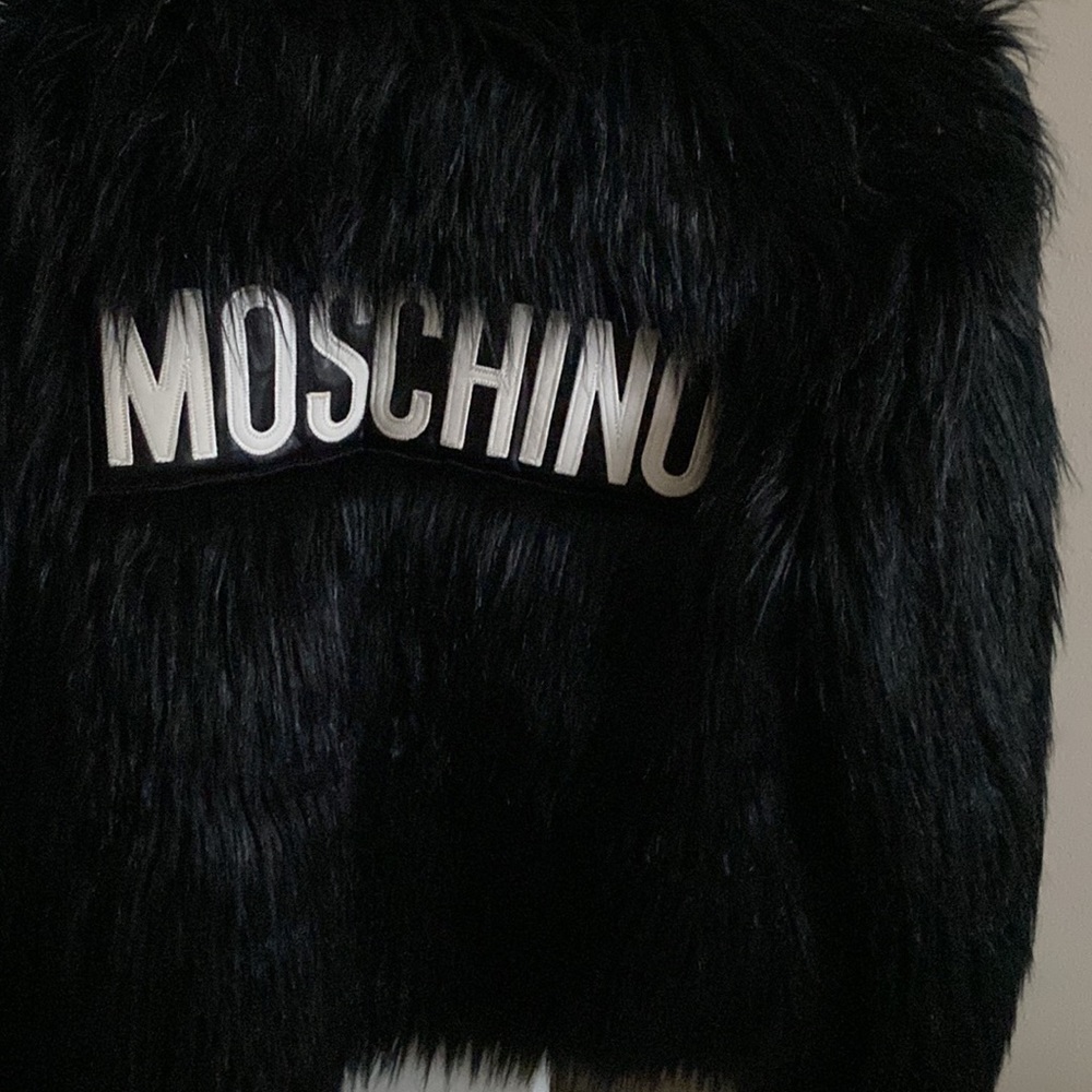 Moschino x H&M faux fur black jacket S - Picture 5 of 8